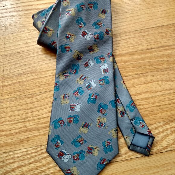 Vintage Thai Elephant Silk Neck Tie T. Shinawatra Made in Thailand Necktie - Picture 8 of 12